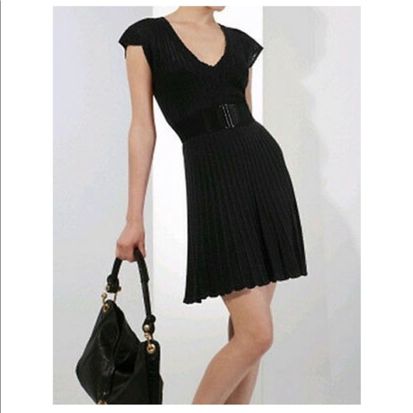 ❤️BCBG BLACK KNEE LENGTH DRESS COCKTAIL PARTY S - Picture 1 of 6